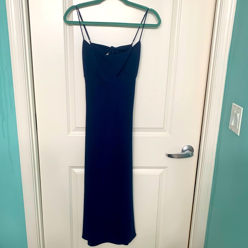 Amanda Uprichard Size S Blue Midi Dress